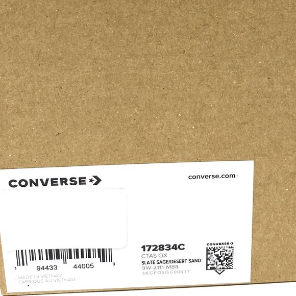 Converse CTAS OX Slate Sage Desert Sand Gray Low Top Canvas Women's Size 172834C - Picture 8 of 10